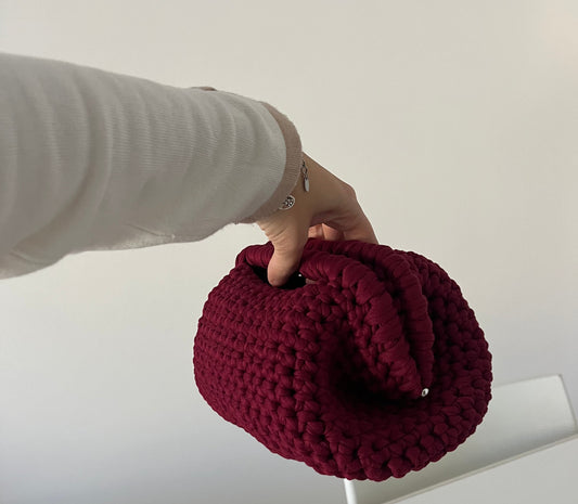 Clutch bag small bordeaux