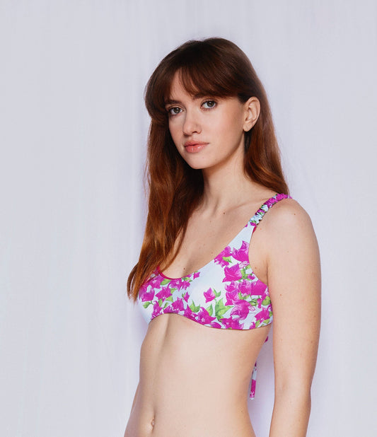 Modello Claudia - Top scrunchies Bouganville